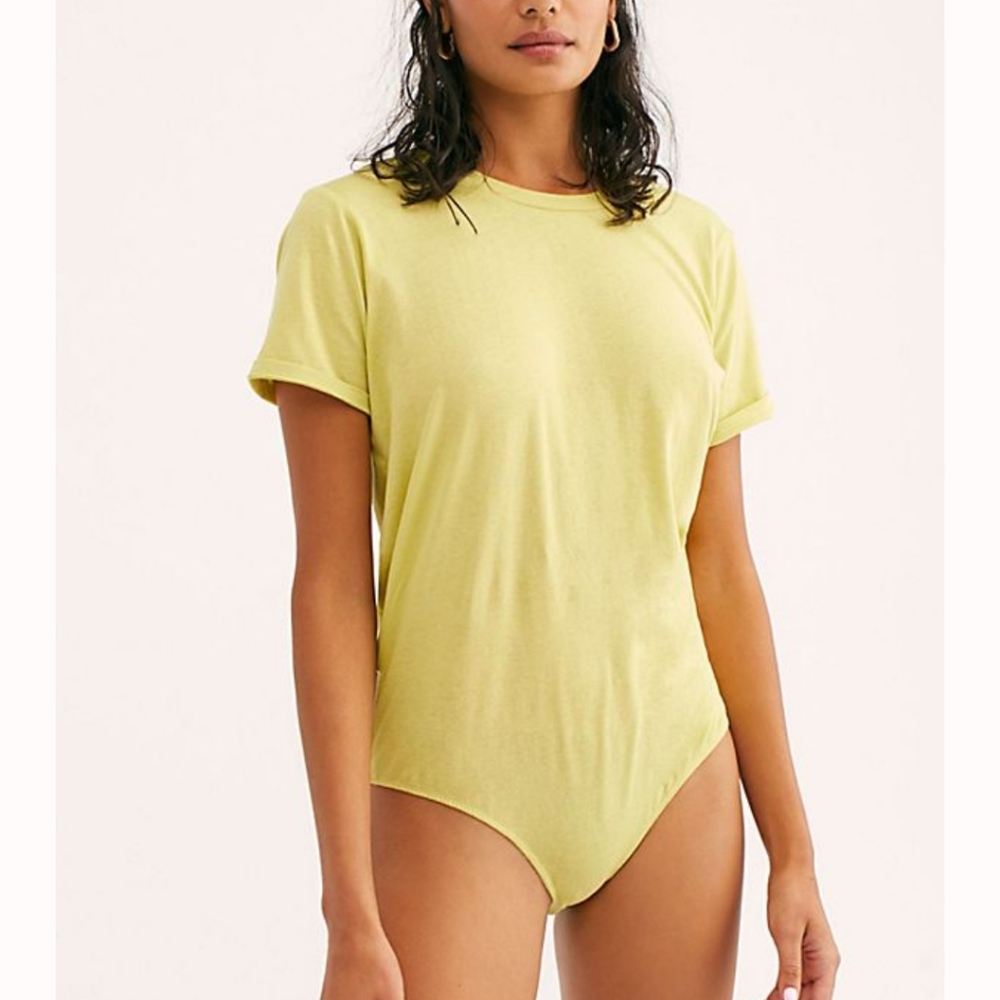 FREE PEOPLE In My Tee Bodysuit In New Pear